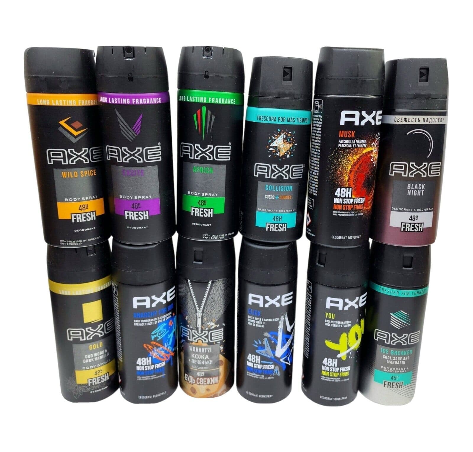 AXE BODYSPRAY MIX (BLACK,AFRICA,EXCITE,ICE CHILL ETC..)